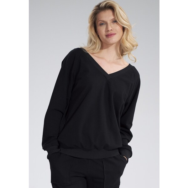 FIGL Čierna mikina na chrbte na sťahovanie M799 Black 32887286