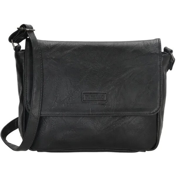 Beagles Čierna kožená crossbody kabelka Dunas 34707722