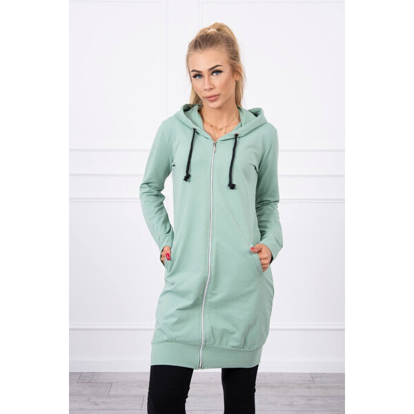 K-Fashion Mikina s kapucňou tmavo mätová 44559471