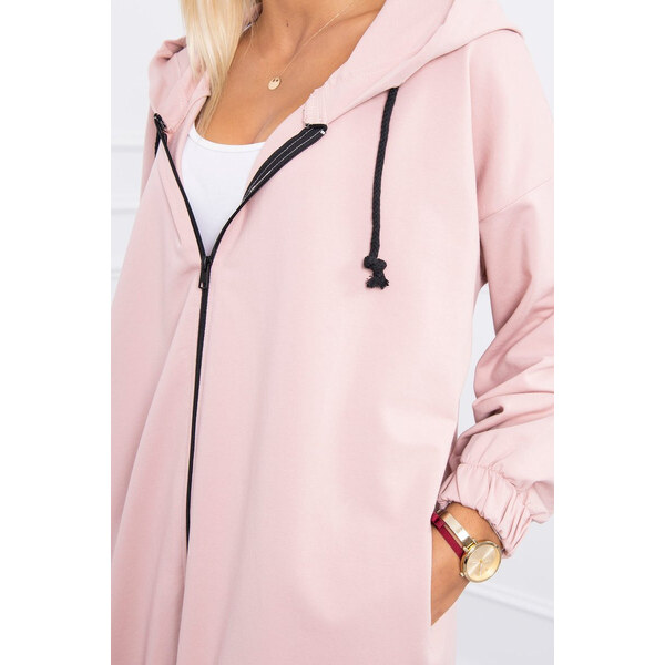 K-Fashion Mikina s potlačou The world is yours tmavo púdrovo ružová 44559539