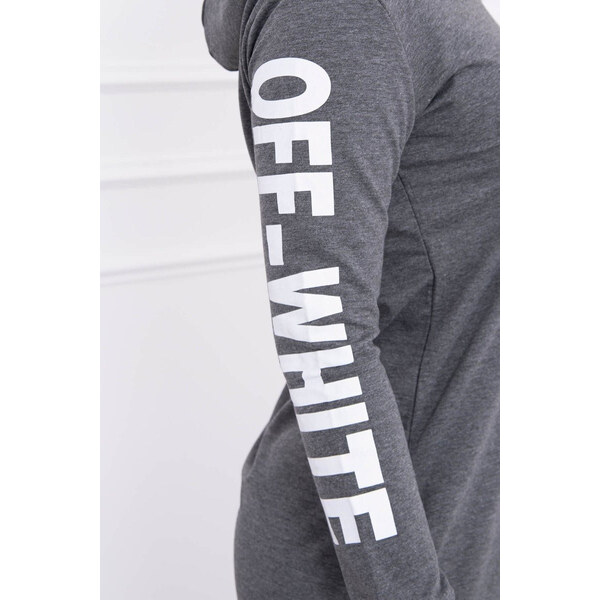 K-Fashion Off White šaty graphite melange 49758247