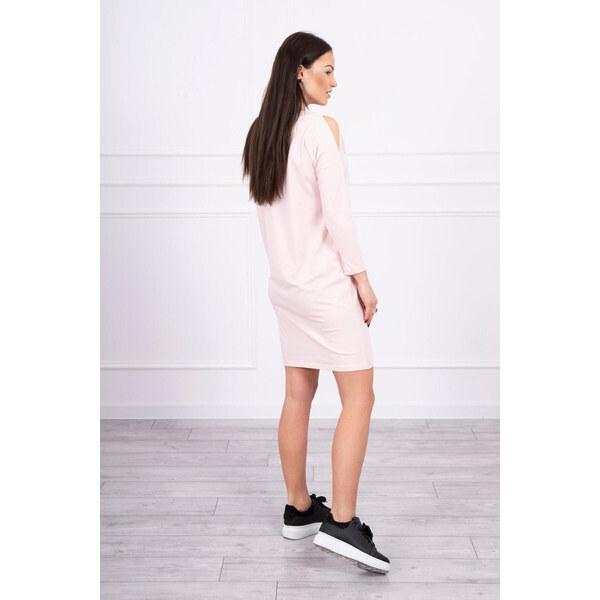 K-Fashion Šaty s potlačou lásky v púdrovo ružovej farbe 49758631