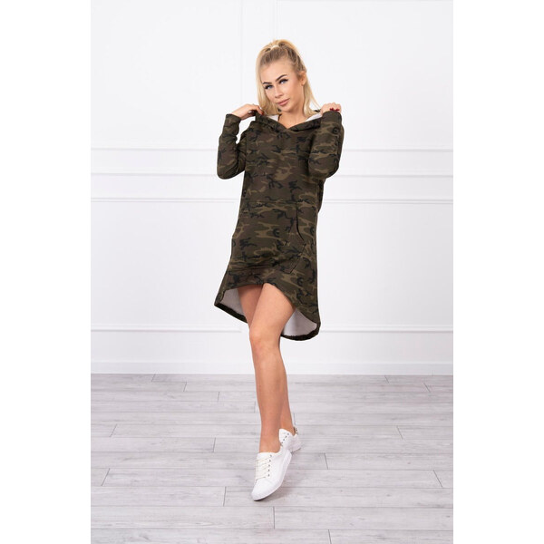 K-Fashion Moro khaki+zelené šaty 49758876