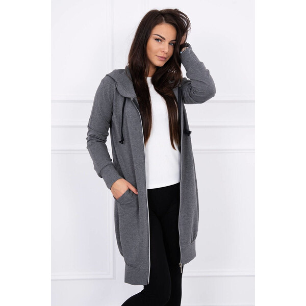 K-Fashion Mikina s kapucňou graphite melange 44558916