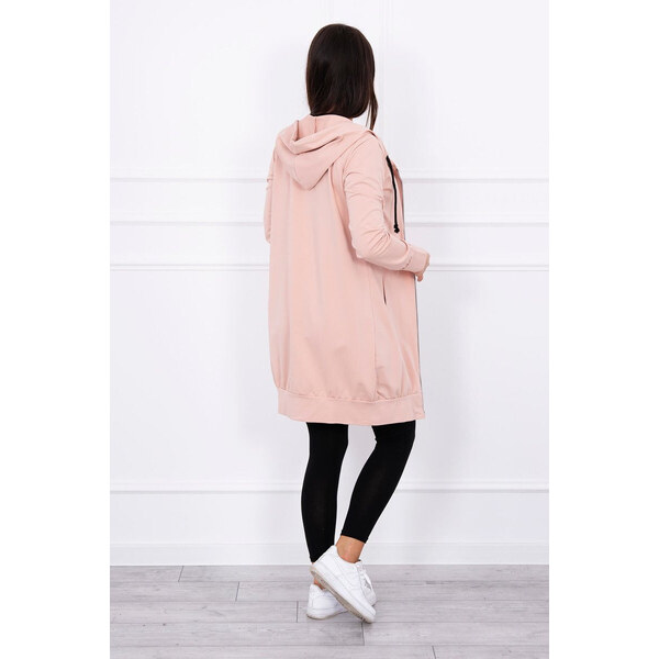 K-Fashion Mikina s kapucňou tmavo púdrovo ružová 44558919