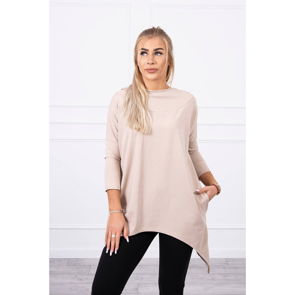 K-Fashion Mikina s potlačou bicykla béžová 44559576