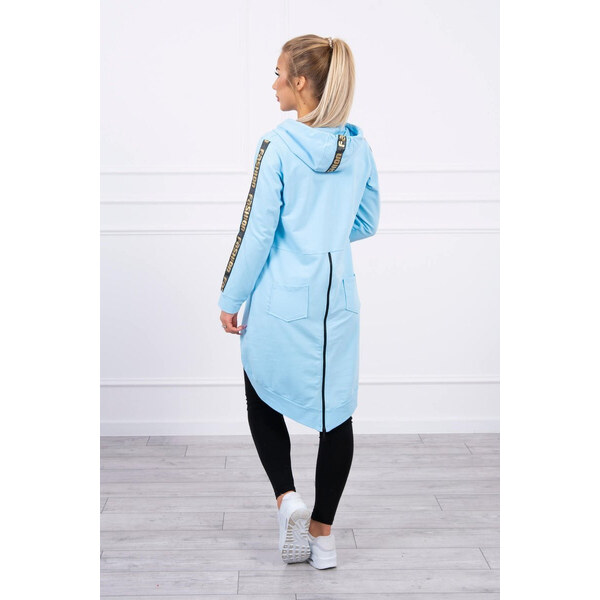 K-Fashion Mikina so zipsom na chrbte modrá 44559800