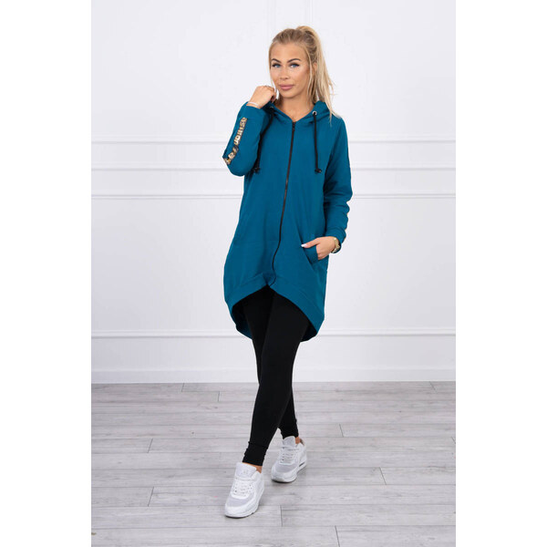 K-Fashion Mikina so zipsom na chrbte Marine 44560005