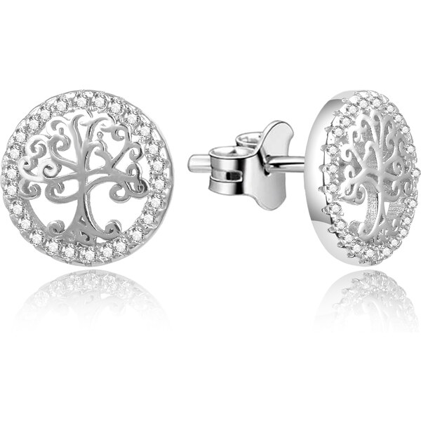 Beneto Nežné strieborné náušnice so stromom života AGUP1529 66589480