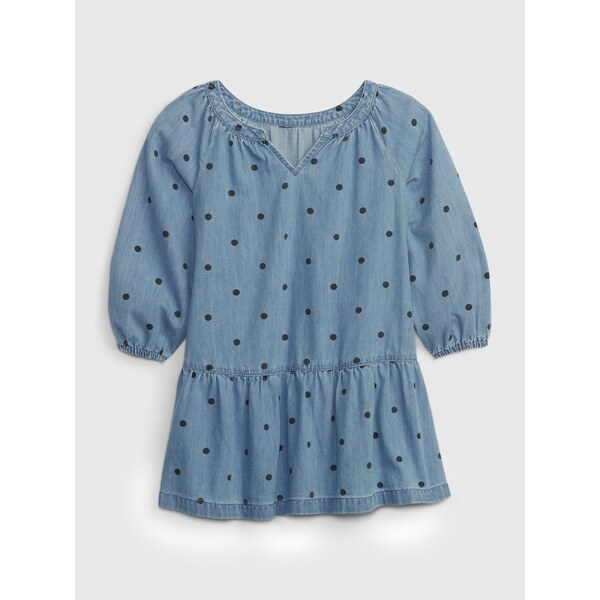 Modré dievčenské bodkované rifľové šaty GAP 50629333