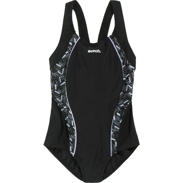 BENCH Jednodielne plavky sivá / čierna / biela 54234632