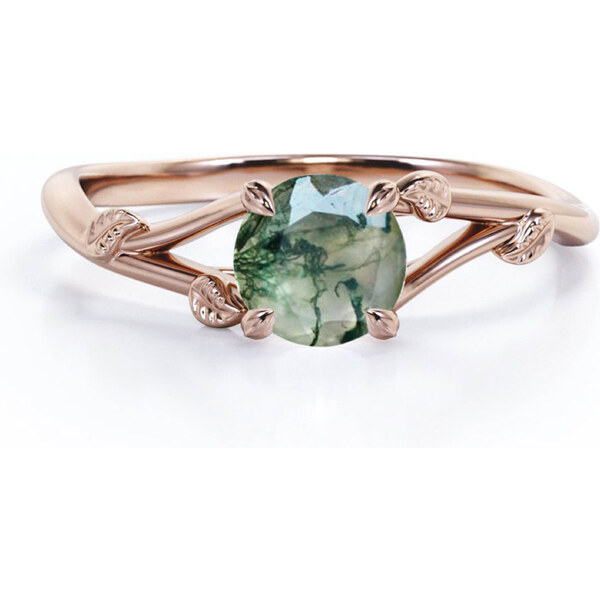 Olivie Strieborný prsteň MACHOVÝ ACHÁT ROSE 7024 34910761