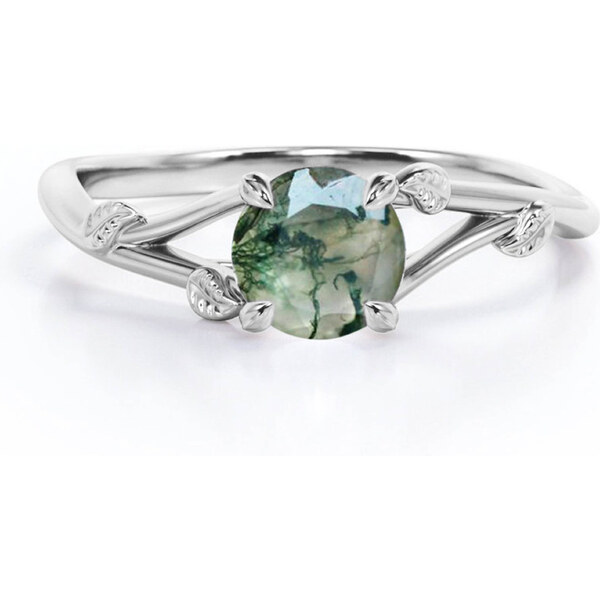 Olivie Strieborný prsteň MACHOVÝ ACHÁT 7025 34910762