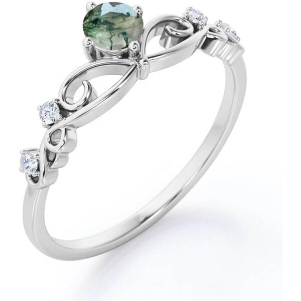 Olivie Strieborný prsteň MACHOVÝ ACHÁT 7026 34910763