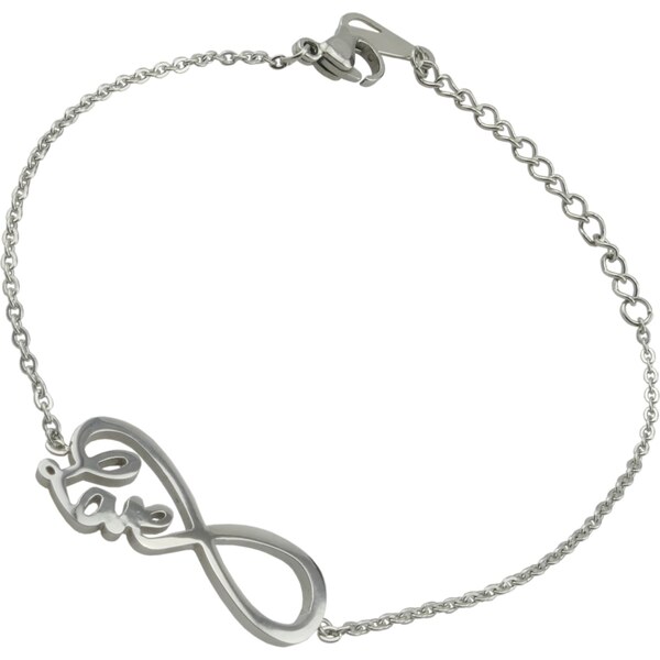 CITY STORM Dámsky náramok s ležatou osmičkou s nápisom Love strieborný 66888746