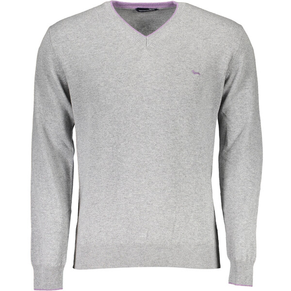 HARMONT & BLAINE Pánsky sivý sveter s výstrihom do V 64710667