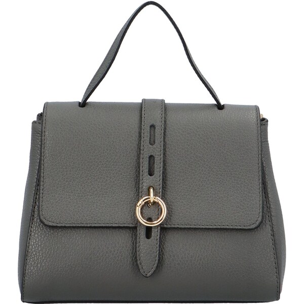 Dámska kožená kabelka do ruky tmavosivá - Delami Vera Pelle Lasiriana 48353093
