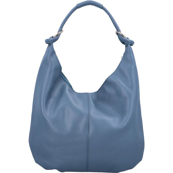 Delami Vera Pelle Dámska kožená kabelka cez rameno džínsovo modrá - 43628589