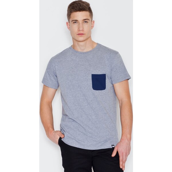 VISENT Sivé bavlnené tričko V002 Grey 5611685