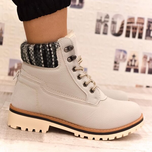 SS Dámske sivé čižmy SOLIO 34882537