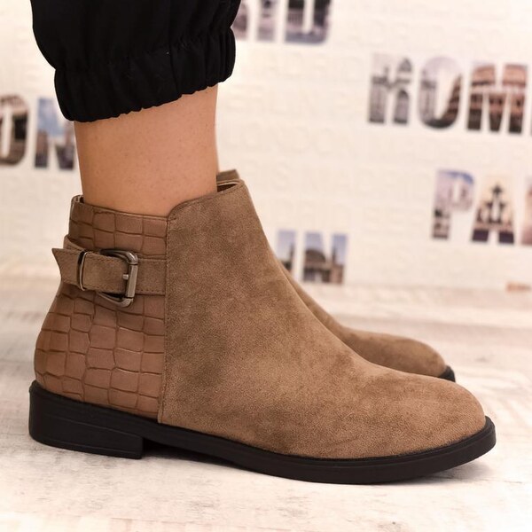 SS Dámske hnedé semišové čižmy LOTTY 34882538