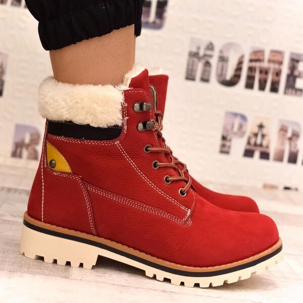 SS Dámske červené čižmy ADOSIA 34882530