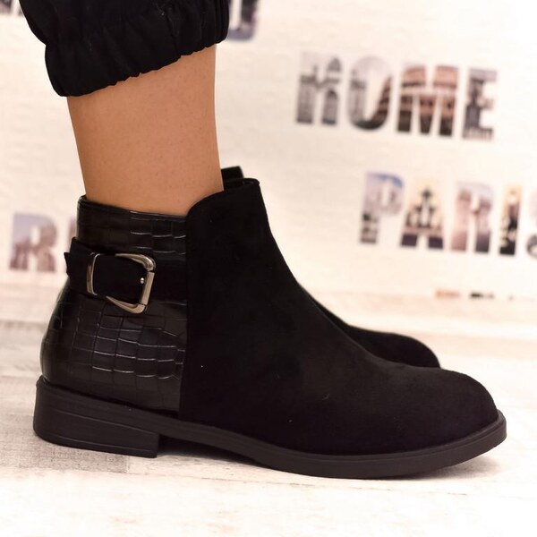 SS Dámske čierne semišové čižmy LOTTY 34882540