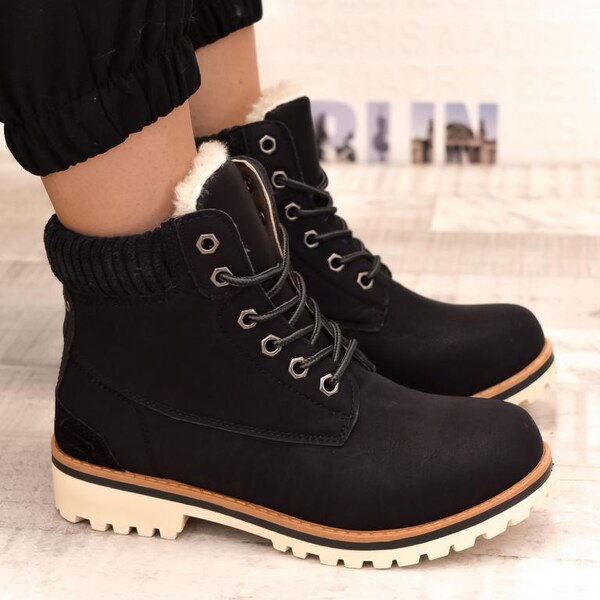 SS Dámske čierne čižmy ADOLI 34882533