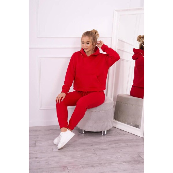 MladaModa Zateplená tepláková súprava s mikinou so zaväzovaním dole 28959345