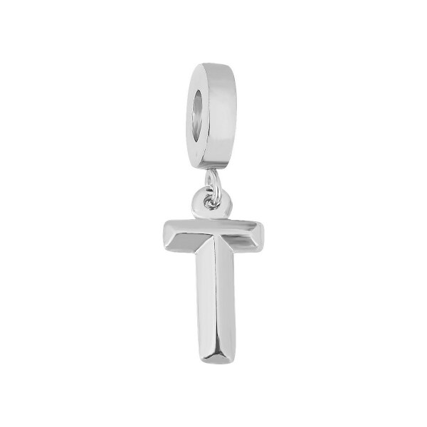 Lindas Jewelry Prívesok na náramok Písmeno T chirurgická oceľ IP058 34890539