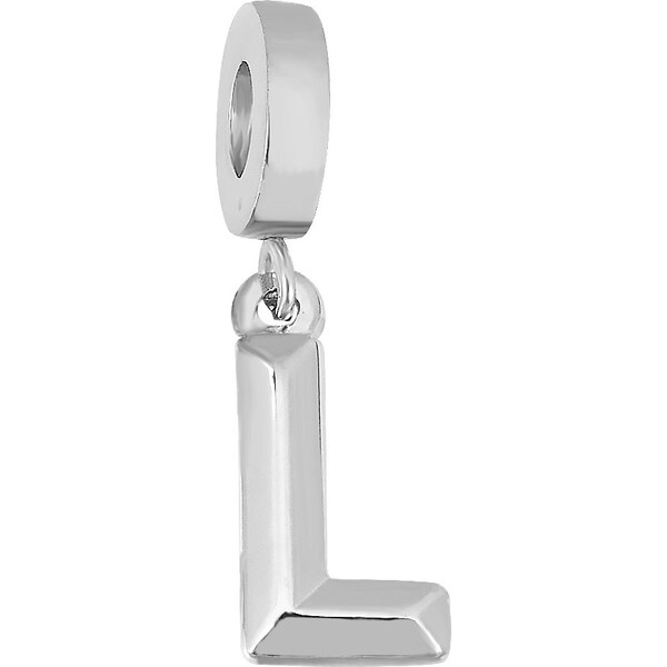 Lindas Jewelry Prívesok na náramok Písmeno L chirurgická oceľ IP052 34890533