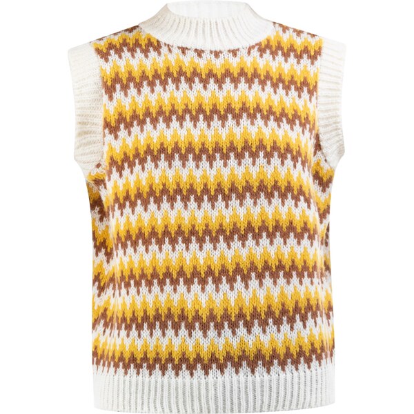 usha FESTIVAL Sveter Rakata hnedá / žltá / biela 62132377