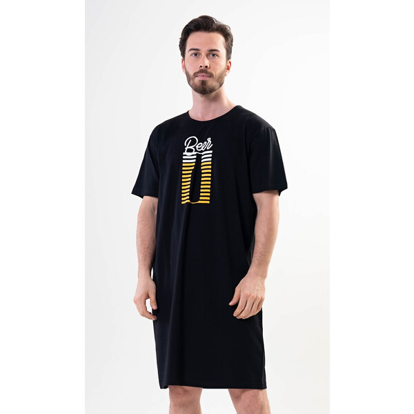 Vienetta MAN Pánska nočná košeľa s krátkym rukávom Beer 54965123