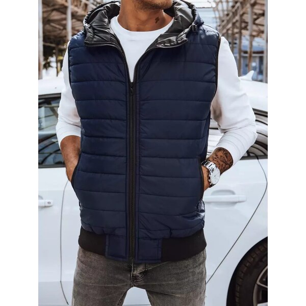 Buďchlap Trendová vesta s kapucňou v granátovej farbe 34910027