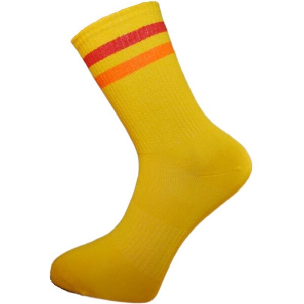 Petr Novák FX-RETROS DUO klasické športové ponožky Fuxy Žltá / Červená 36575953