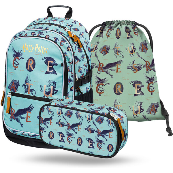 BAAGL 3 SET Core Harry Potter Fantastická zvířata: batoh, penál, sáček 62191960