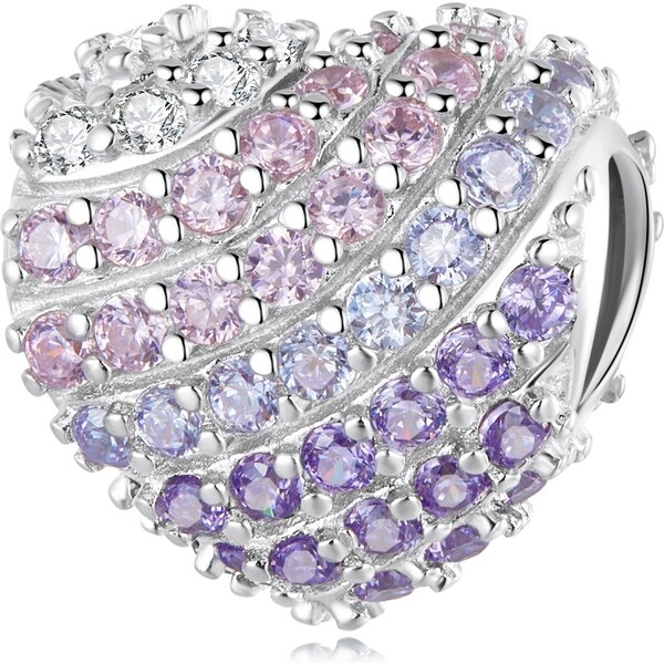 Royal Fashion strieborný prívesok Trblietavé srdce 54479632