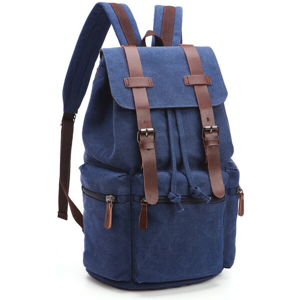 Glara Turistický batoh s koženými detailmi 35115719