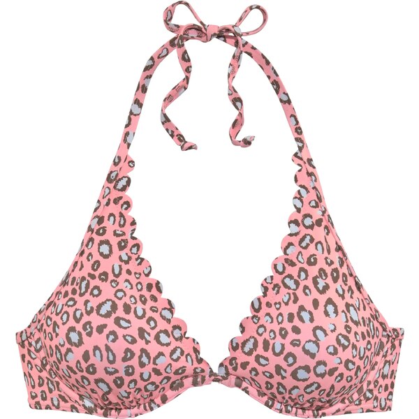 LASCANA Bikinový top hnedá / ružová / biela 54231696