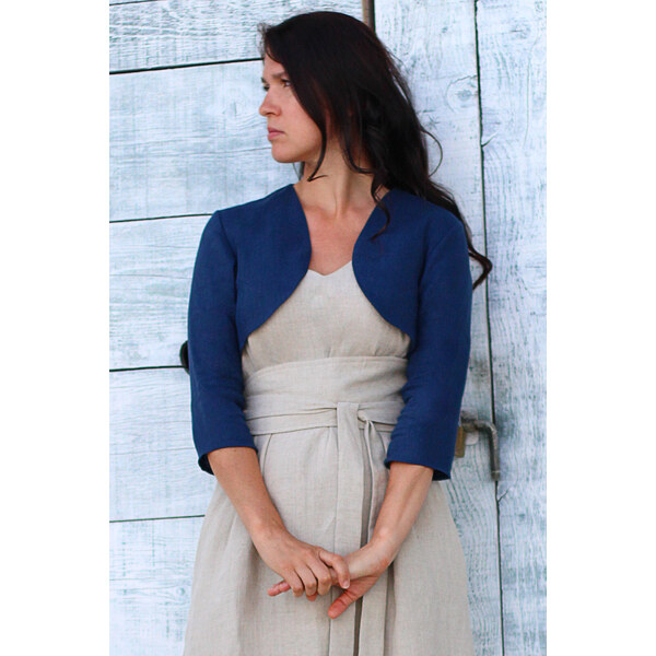 Krátke bolerko Lotika zo 100% lanu 39384789