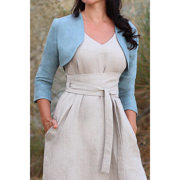 Krátke bolerko Lotika zo 100% lanu 39384790