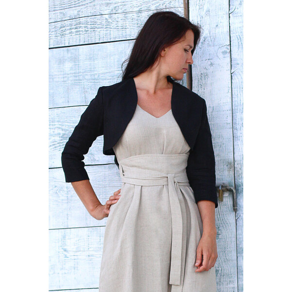 Krátke bolerko Lotika zo 100% lanu 39384791