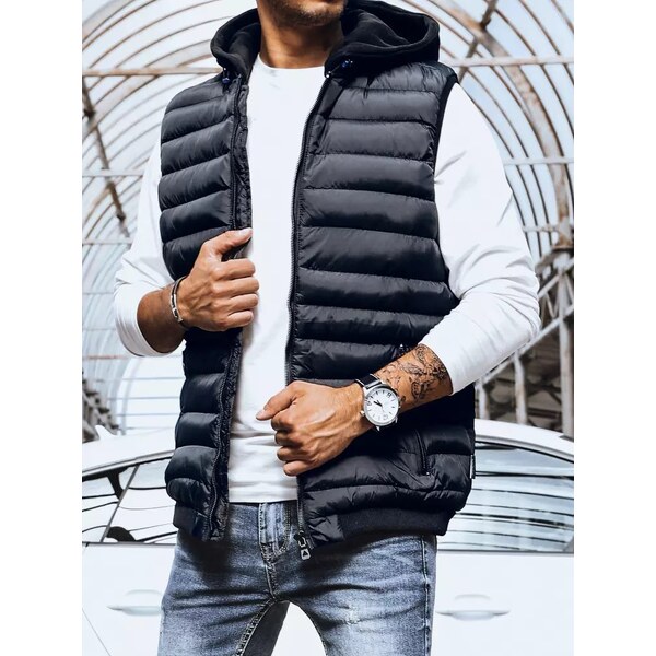 Buďchlap Moderná prešívaná vesta v nebesky modrej farbe 35036104