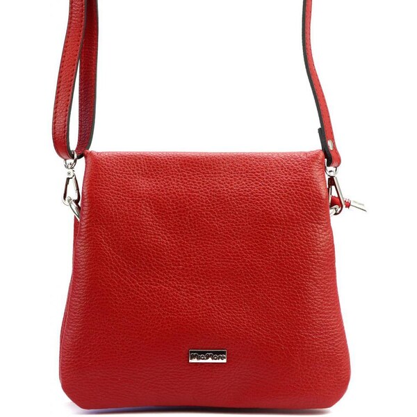 MiaMore Kožená crossbody dámska kabelka s tromi oddielmi červená 35045526
