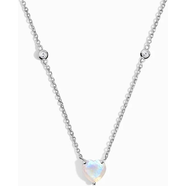 Royal Exklusive Royal Fashion strieborný rhodiovaný náhrdelník Srdce s 43342890