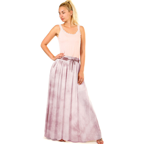 Glara Dámska dlhá batikovaná maxi sukňan ku kotníkom 36988060