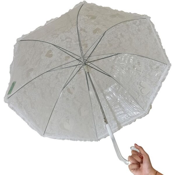 JOHN-C Dámsky biely dáždnik BORA 35081266