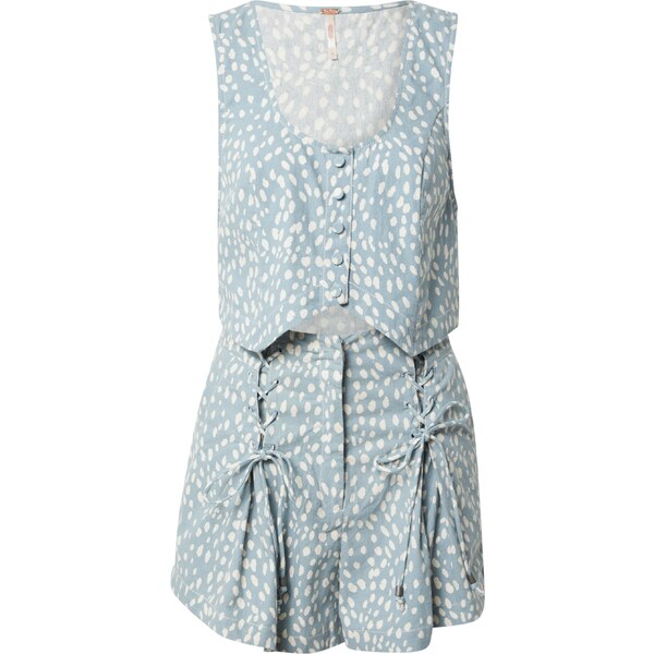 Free People Nohavice modrosivá / biela 63209306