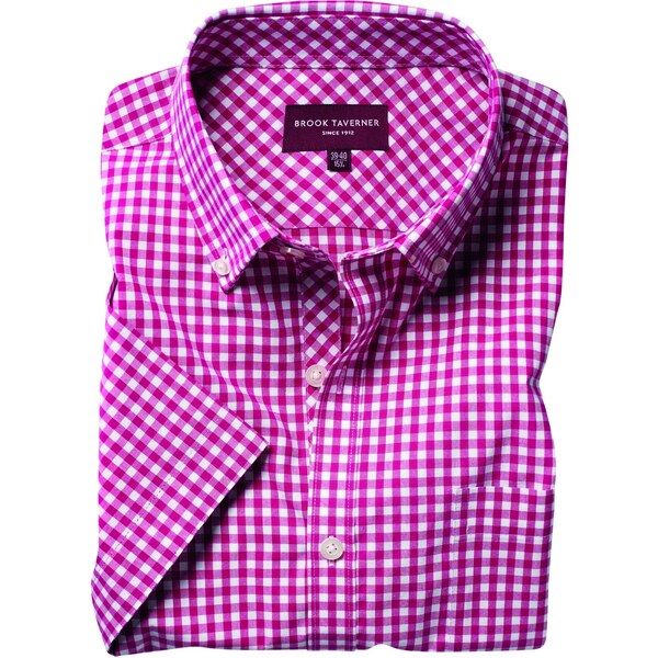 Pánska károvaná košeľa Portland s krátkym rukávom Tailored Fit Brook 62677025