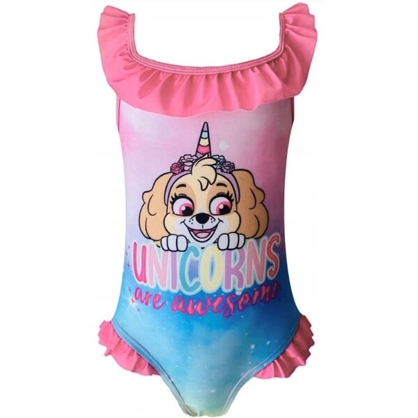 E plus M Dievčenské jednodielne plavky Paw Patrol - Unicorns are 35095384